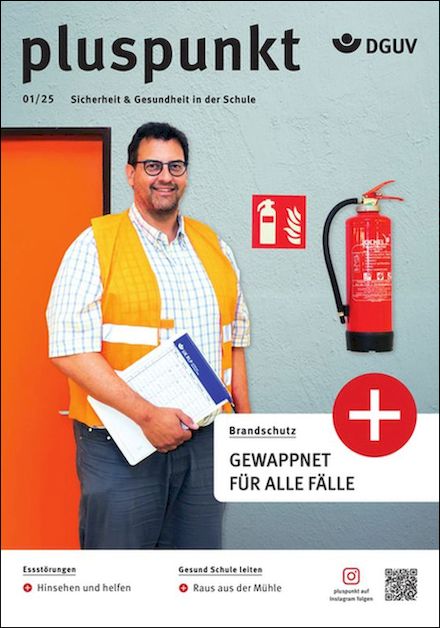 DGUV Zeitschrift „pluspunkt” behandelt Brandschutz in Schulen