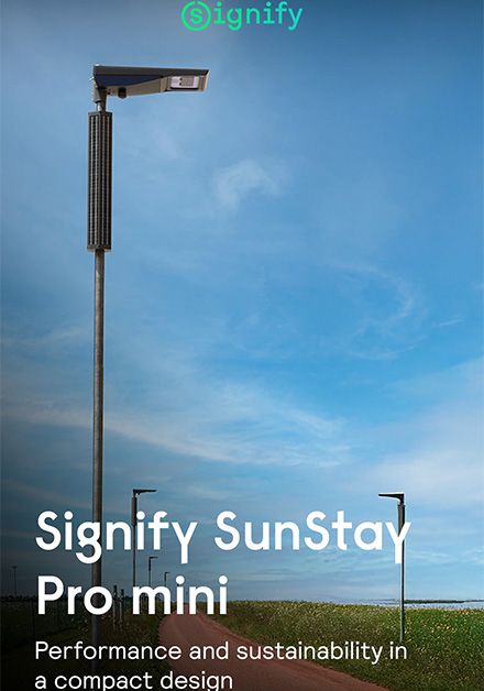 Signify SunStay Pro gen2 mini: Solar-Straßenleuchte für öffentliche Bereiche