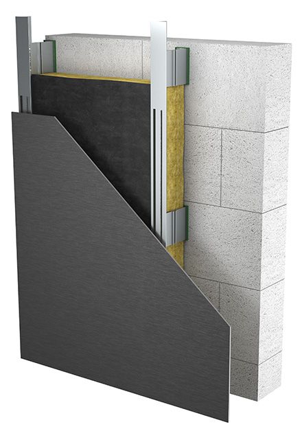 Unsichtbare Klebebefestigung für Fassadentafeln