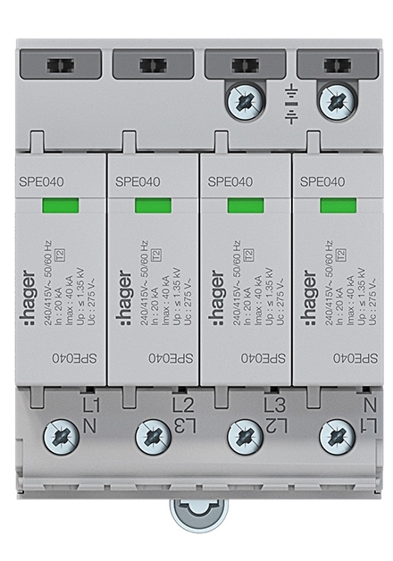 Phasenverschienbarer Überspannungsschutz Typ 2 reduziert Verdrahtungsaufwand