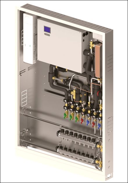 Uponor Combi Port E-Hybrid als Wohnungsstation für bedarfsgerechtes Warmwasser