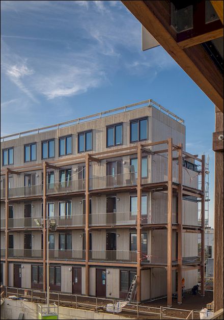 Wohnensemble Xylino in Almere: Modulares Holzbau-Pionierprojekt aus Kerto LVL