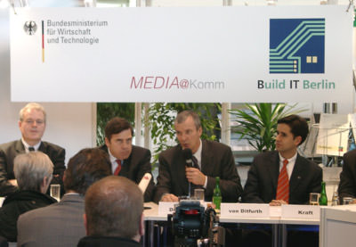 MEDIA@KOMM, Dr. Michael Zinke (BMWi), Siegmar Mosdorf (Stadt Esslingen), Dr. Jürgen Zieger (BMWi), Philip von Ditfurth (conject), MEDIAKOMM,