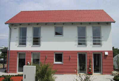 Ziegel-Modulhaus, Niedrigenergiehaus-Standard, Musterhaus, Traumhäuser, Ziegelhaus, Niedrigenergie-Planziegel, Niedrigenergie-Ziegel