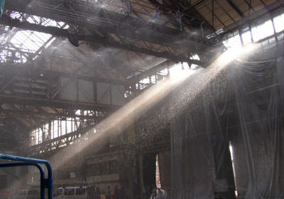 Sprühflutlöschanlage, Brandschutz, Bochumer Jahrhunderthalle