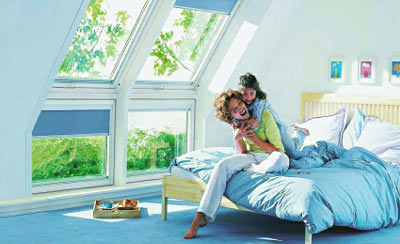 Dachwohnfenster, Dachflächenfenster, Velux-Fenster, Dachfenster