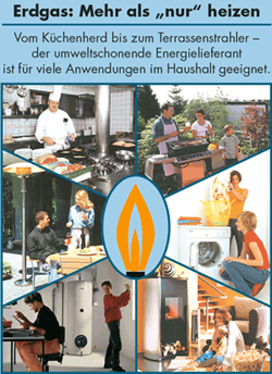 Erdgasgeräte, Erdgas, Heizen, Warmwasser, Haushaltsgeräte, Küchengeräte, Warmwasserbereitung, Grillen, Wäsche trocknen, Kamin, Geschirrspüler, Sauna, Erdgas-Steckdosen, Erdgasgeräte, Elektro-Steckdose, Gasgeräte