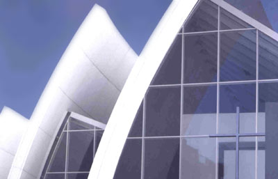Kirche, Architektur, Verglasungen, Richard Meier, Glasarchitektur, Weißglas, Kirchengebäude, Tadao Ando, Günter Behnisch, Frank Gehry, Santiago Calatrava, Peter Eisenmann, Chiesa del Dio Padre Misericordioso