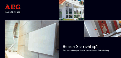 Elektroheizung, Heizsysteme, Direktheizgeräte, Wohnungslüftungsanlage, Fußbodenheizung, Warmwassergeräte, Wärmerückgewinnung, Heizen mit Strom, Heizung
