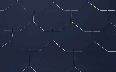 Dachplatte, Fassadenplatte, Wellplatte, Eternit-Platten, Dachplatten, Eternit, Deckungsbilder, Doppeldeckung, Fassadenplatten, Dachfläche, Deckung mit gestutzter Ecke, Plattenhaken, Betondachsteine, Wellplatten