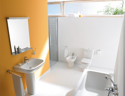Badezimmer, Baddesign, Sanitärkeramik, Bad, Duravit, Wasserbecken, Badewanne, WC, Bidet, Waschbecken, Waschtisch