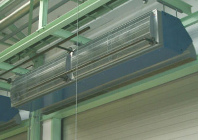 Torluftschleier, Luftschleieranlage, Luftvorhang, Industrial AirCurtain, Au�entore, Verbindungstore, Elektrow�rmetauscher