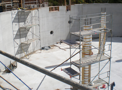 Betonschalung, saugende Betonschalungsplatte, Wasserbau, Betonschalungsplatten, Schalungsplatten, Trinkwasserbecken, Schalungsplatte, Kl�ranlagen
