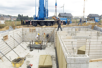 Keller bauen, Keller aus Kalksandstein und Porenbeton, Kellerr�ume, Kallerraum, Hauswirtschaftsraum, schwarze Wanne