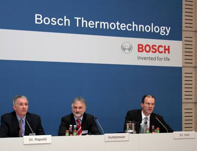 Dr. Ingo Rapold, Klaus Huttelmaier, Dr. Thomas Volz, Solarthermie, Thermotechnikmarkt, Bosch Thermotechnik