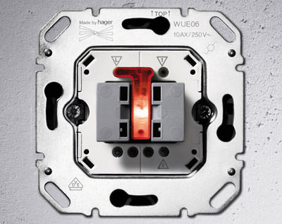 Schalterprogramm, Lichtschalter, Elektrotechnik, Schalter, Hager