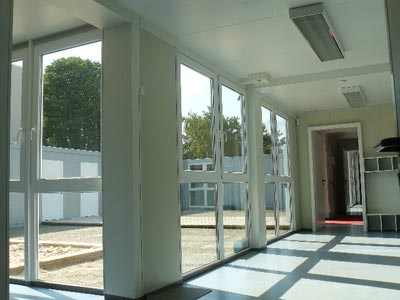 Containeranlage f�r Kindertagesst�tte, Container Kita mit Atrium, C/S RaumCenter, Innenhof