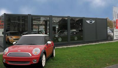 Container, Verkaufspavillon, Verkaufspavillions, CI, Corporate Design, Hacobau Hallen und Containersysteme