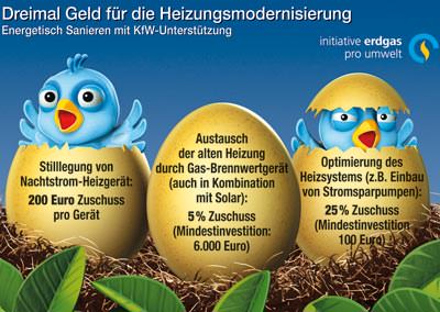 Heizungsmodernisierung, Heizkessel austauschen, Heizung modernisieren, Heizkesseltausch f�rdern, F�rdermittel, F�rderung, Brennwertkessel, Nachtspeicherheizung