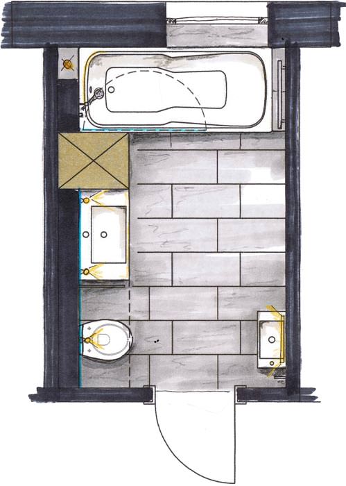 Badezimmer grundriss: sauna im badezimmer integrieren. grundriss ...