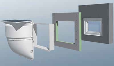 Kellerfenster, Meafix Montaged�mmplatte, Lichtschacht, Perimeterd�mmung, Lichtsch�chte, Mealuxit Zargenfenster, Perimeter-Abdeckrahmen, Meamax, Mea Multinorm