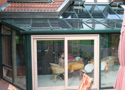 Wintergarten, schaltbares Sonnenschutzglas, Verschattungsanlage, EControl-Glas, Verglasung, Lichtdurchl�ssigkeit, Winterg�rten, Energiedurchl�ssigkeit, Verbundsicherheitsglas, �berkopfverglasung