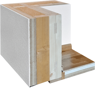 Massive Holzbauelemente ohne Chemie und Metall | Massivholzwand