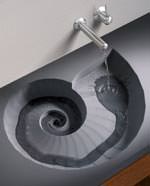 Ammonit: Beton-Waschbecken