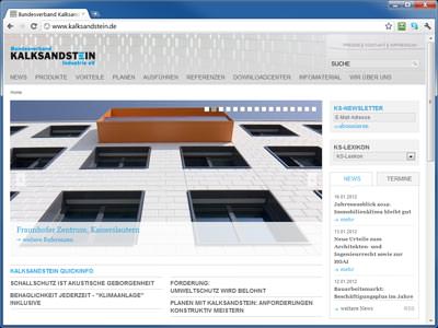 neue Kalksandstein-Website