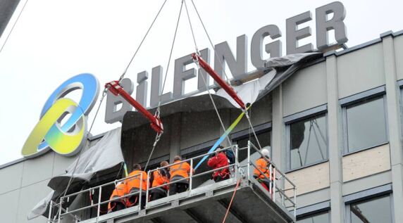 Logo-Enthüllung bei Bilfinger