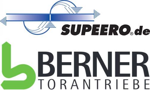 Logos von Berner Torantriebe KG und Supeero-Systeme GmbH
