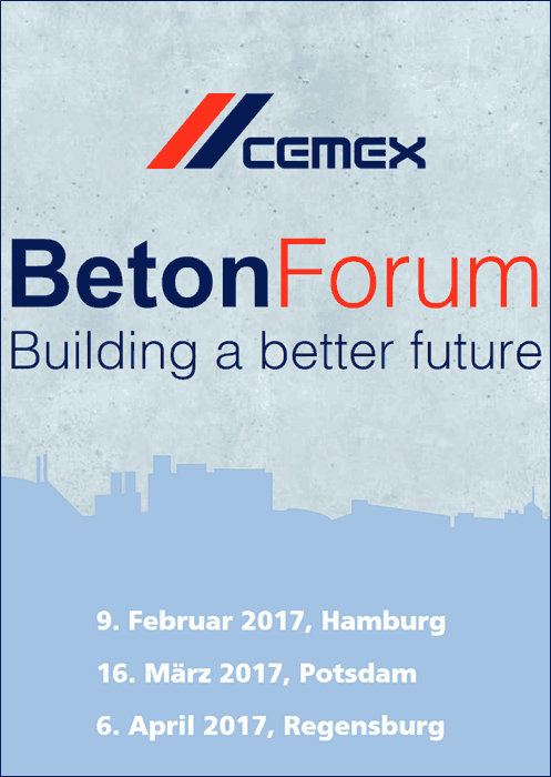 Cemex lädt dieses Jahr dreimal bundesweit zum BetonForum ein