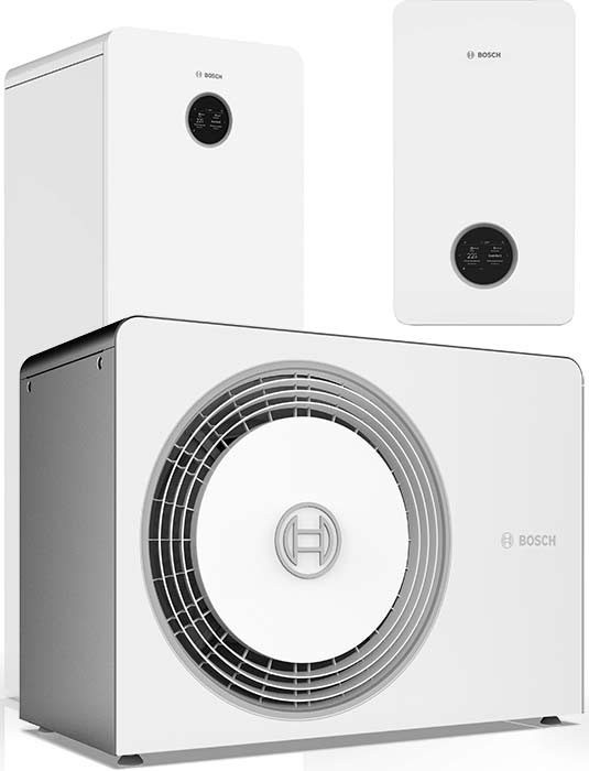 Neue Wärmepumpengeneration von Bosch in Monoblock-Bauweise und mit natürlichen Kältemittel