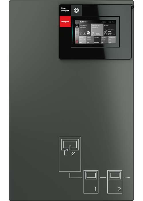 Neuer Masterregler / Kaskadenregler von Dimplex regelt bis zu 14 Wärmepumpen