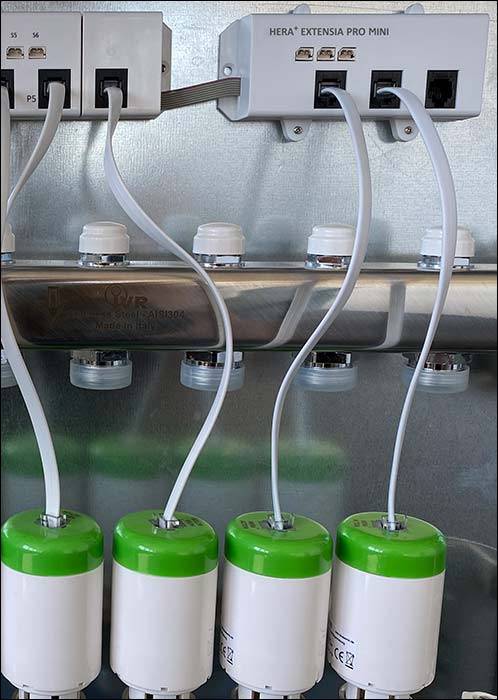 Erweiterungsleiste von Blossom-ic mit digitalem hydraulischen Abgleich für Fußbodenheizungen