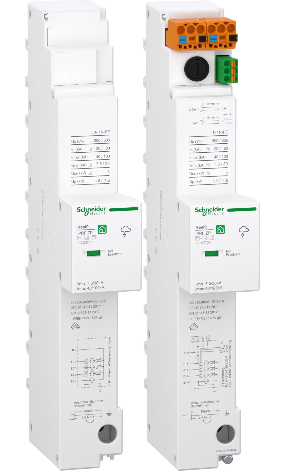 36 mm breiter Blitz- und Überspannungsschutz von ABN by Schneider Electric