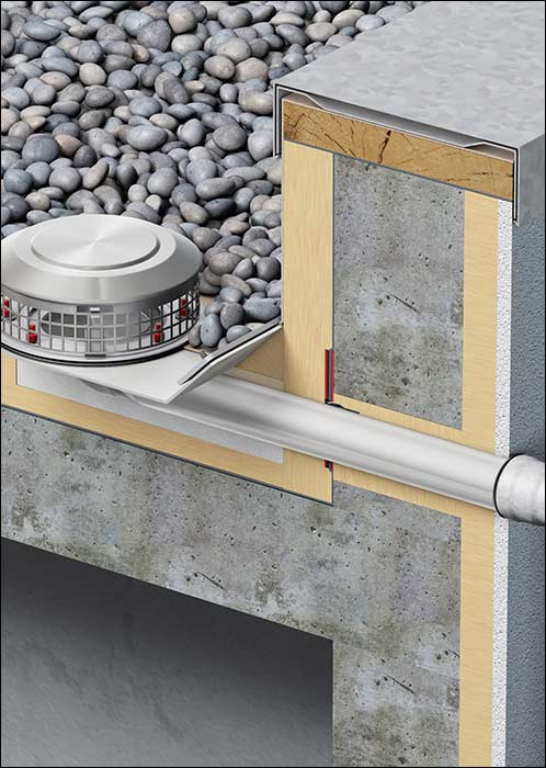 Neues Baukastensystem von ACO für die Attika-Entwässerung