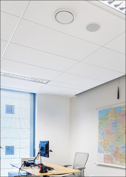 Adagio: neues Mineraldecken-System verspricht hellere Räume und bessere Akustik