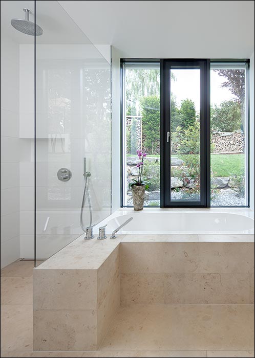 Großformatige Fliesen auf Fermacell-Trockenestrich-Systemen