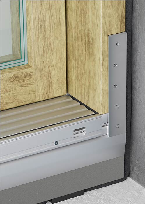 Bauanschlüsse für die Eco Pass-Bodenschwelle von Siegenia