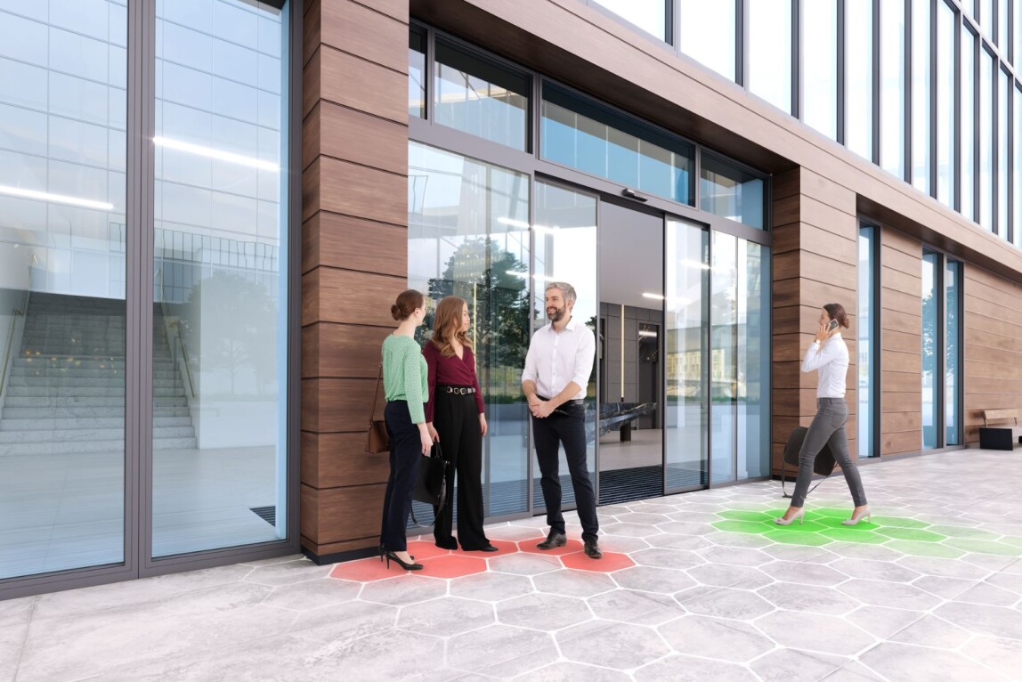 Darstellung des intelligenten Türsystems MotionIQ von Dormakaba (Bild: Dormakaba)