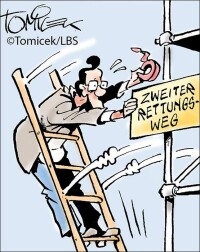 Ein Gerüst ist kein zweiter Rettungsweg