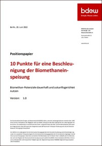 10-Punkte-Papier zu Biomethaneinspeisung