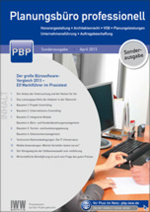 Bürosoftware im Praxis-Check 2013 von „Planungsbüro Professionell“