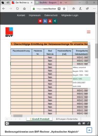 Hydraulischen Abgleich online berechnen