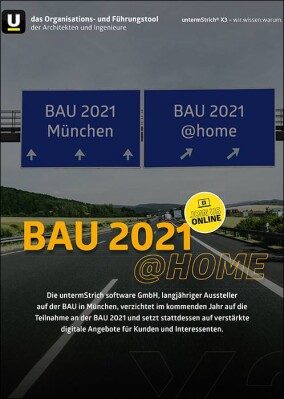 untermStrich verbringt die BAU 2021 @Home