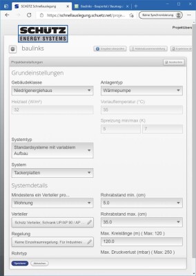 Schnellkalkulation von Schütz Energy Systems mit Unterstützung von liNear verfügbar