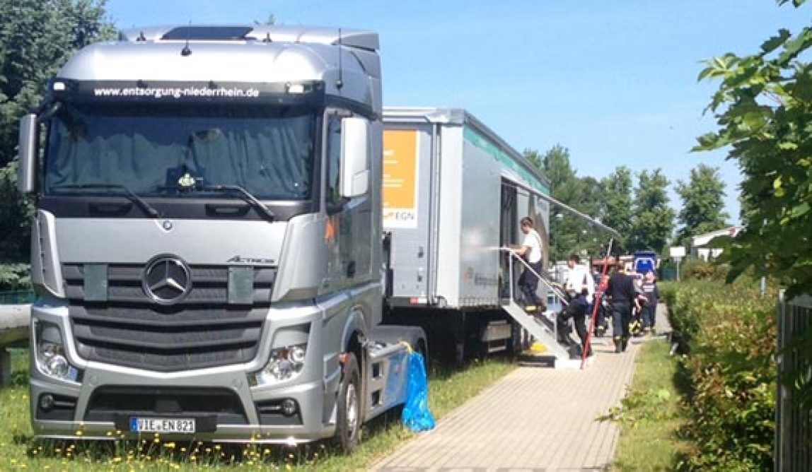 DuschTrucks im Hochwasser-Einsatz