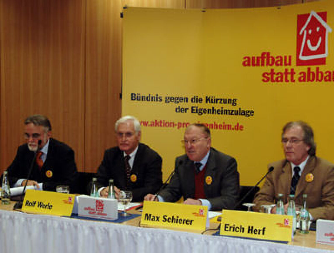 Pressekonferenz der Aktion pro Eigenheim