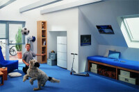 Brennwert-Heiztechnik im Dachgeschoss spart Platz und Kosten